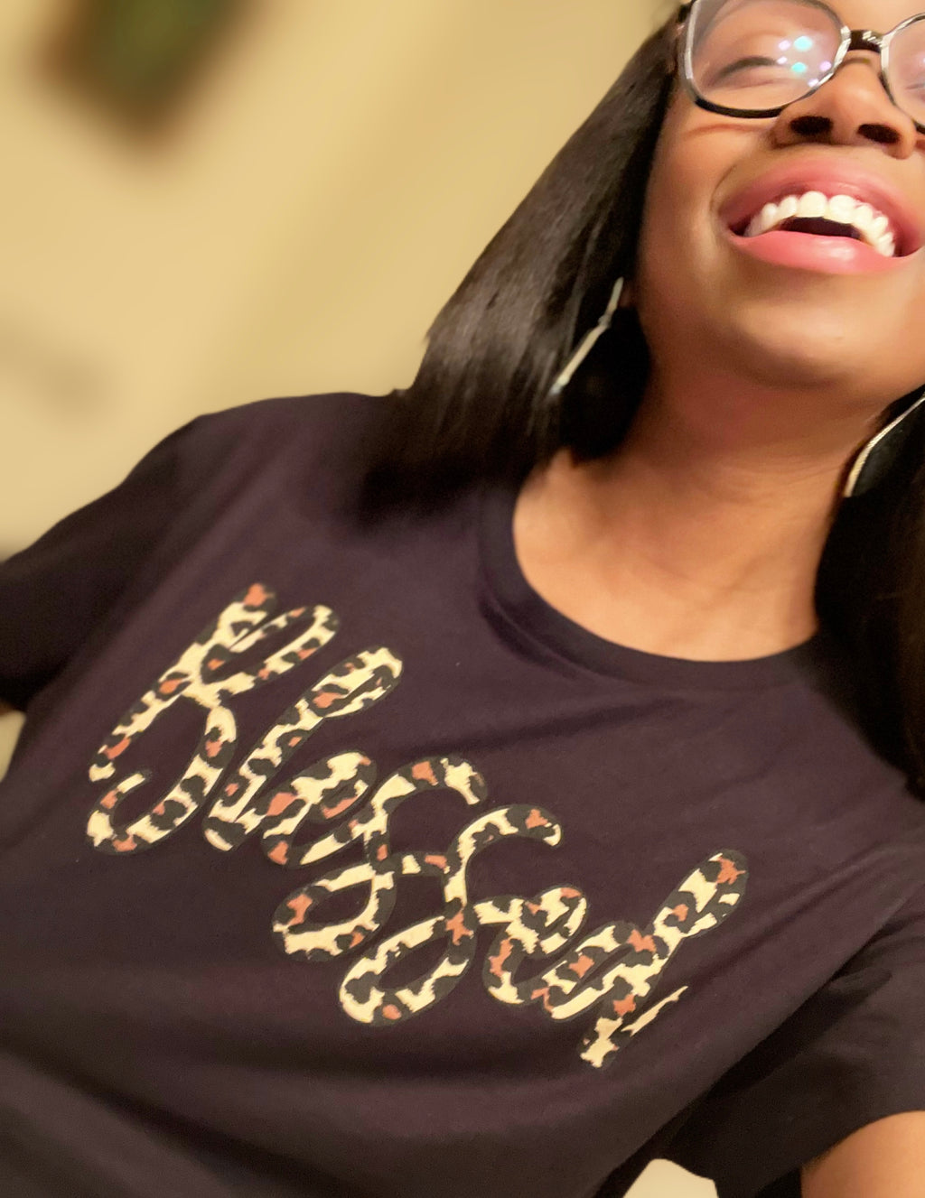 Blessed leopard print Tee